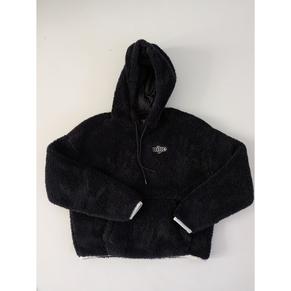 Nike Sportswear Essentials Sherpa Fleece Hoodie Black XS CJ6270-010
